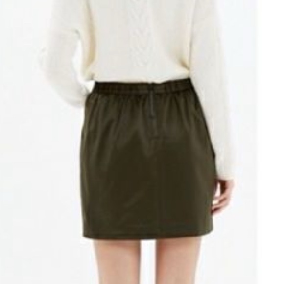 Olive Green Women's Skirt - Picture 3 of 15